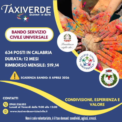Avviso per servizio civile universale